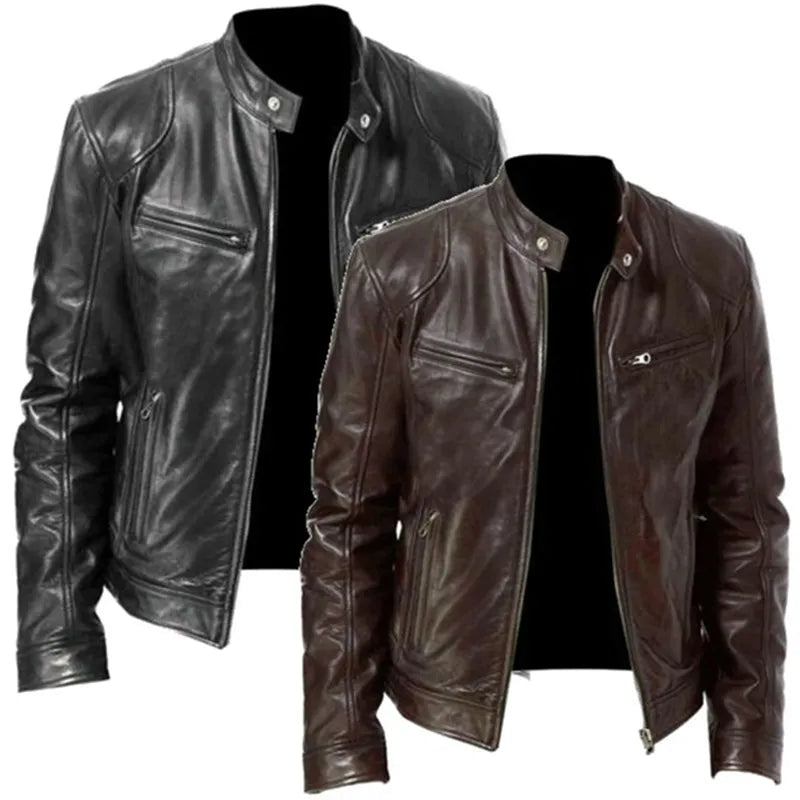 Slim Lederjacke für Herren