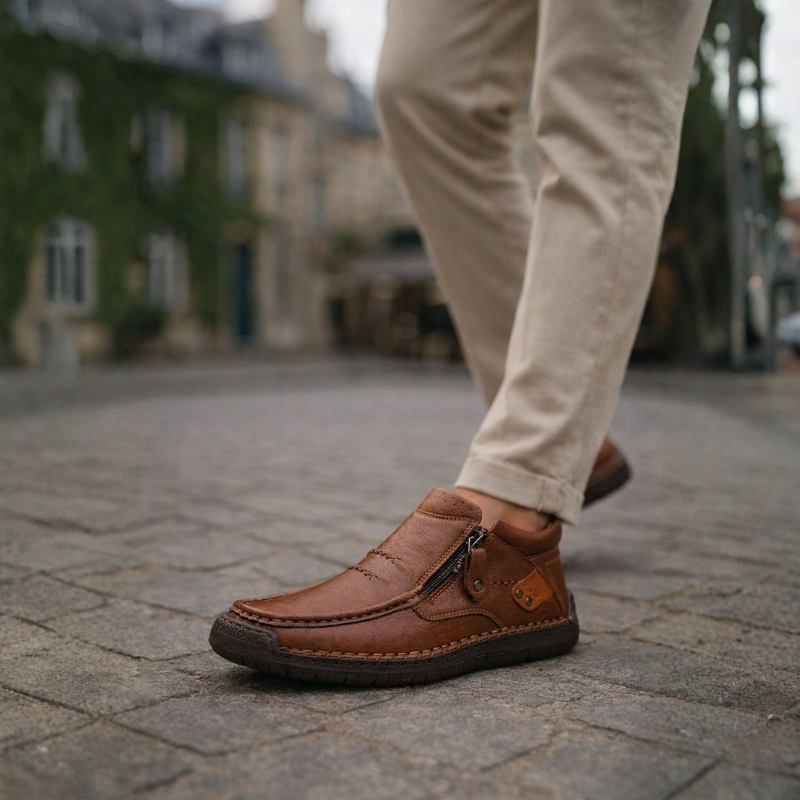 TERRAZ Leder-Set — Schuh und Geldbörse mit RFID-Schutz