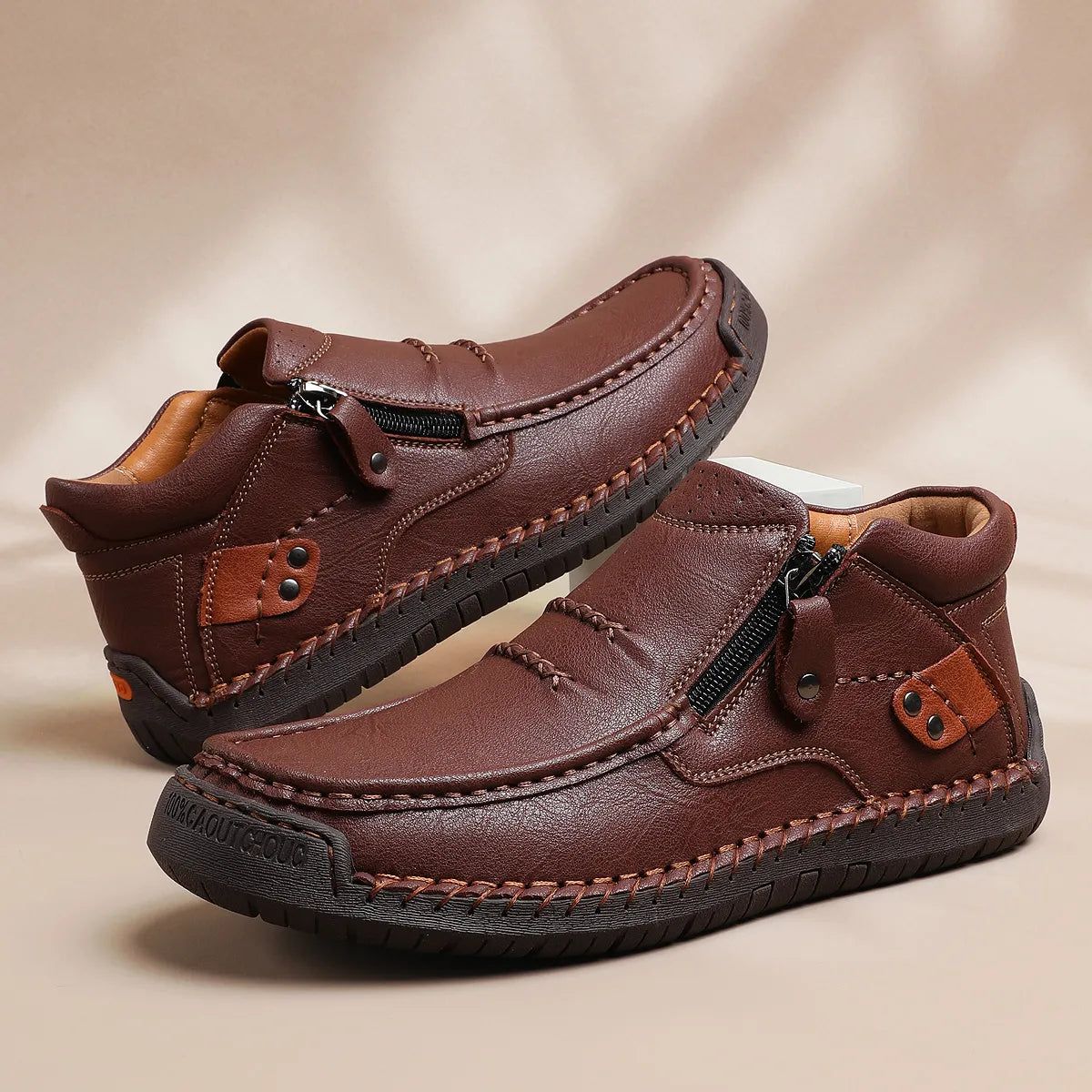 TERRAZ Leder-Set — Schuh und Geldbörse mit RFID-Schutz