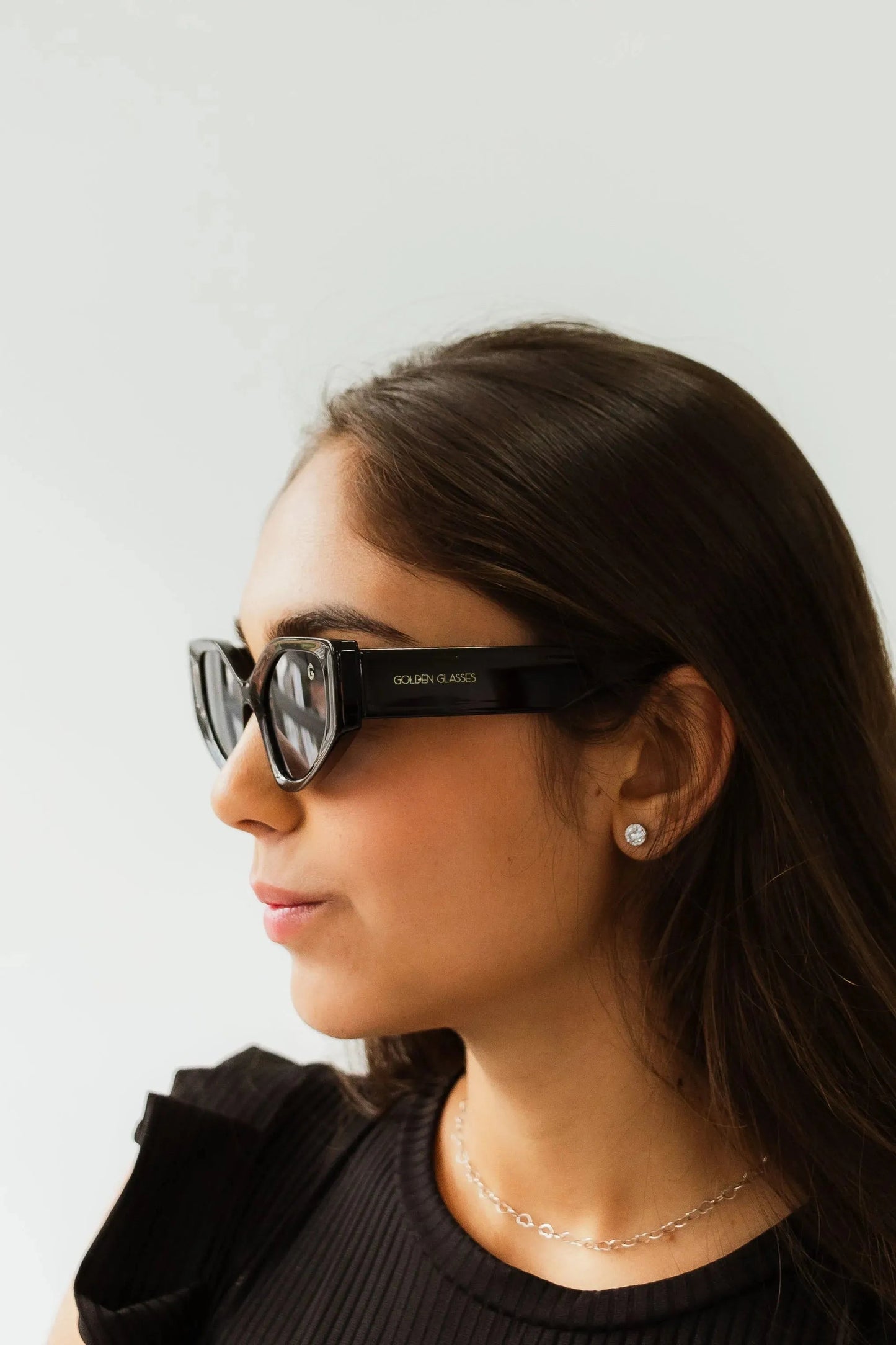 Damen ikonische schwarze Sonnenbrille