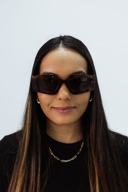 Damen Sonnenbrille Insel Tierdruck