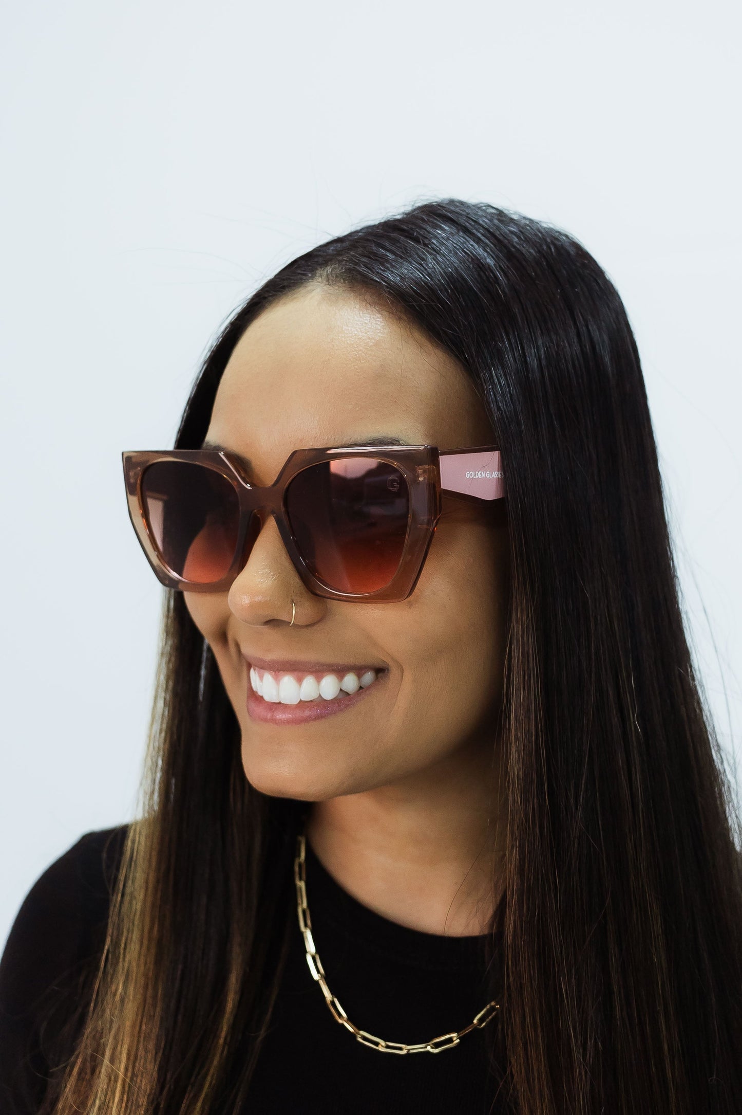 Damen Diamant Rosé Sonnenbrille