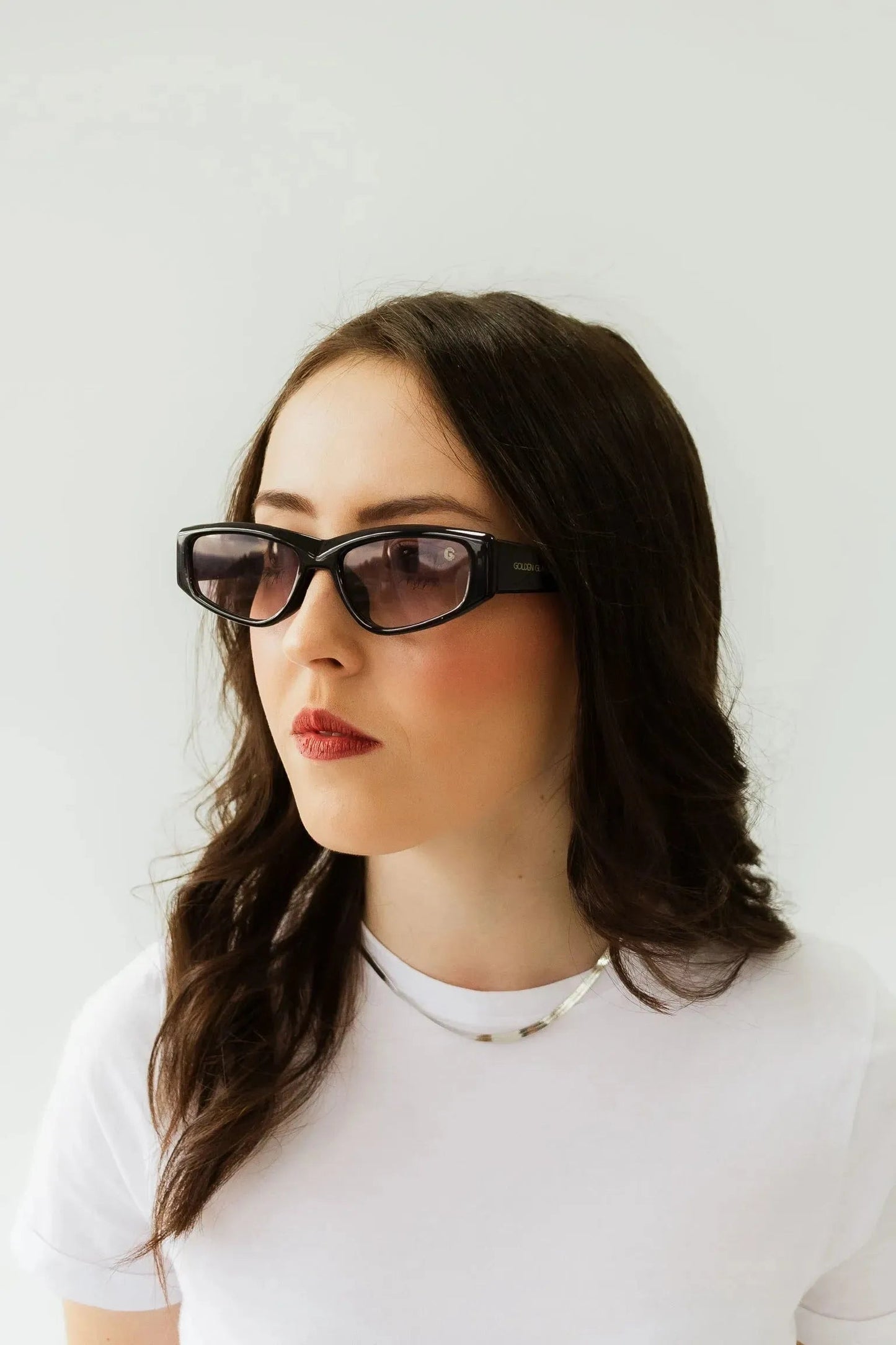 Damen Sonnenbrille Eleganz Schwarz Kosmetik