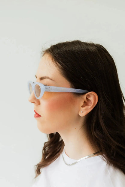 Damen Blaue Katzenaugen Sonnenbrille