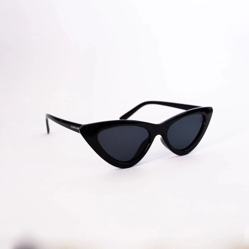 Damen Schwarze Katzenaugen Sonnenbrille